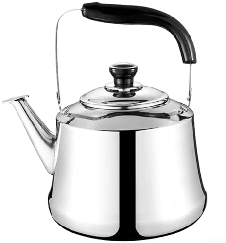 Stainless Steel Kettle Whistling, 1L/1.5L/2L/3L Large Capacity Silent Tea Pot for Gas and Induction Stovetops, Built-in Tea Strainer(2L)