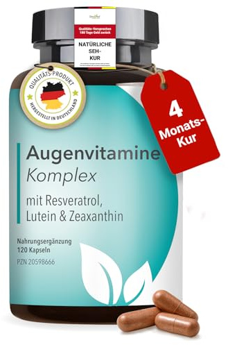DocVital® Augenstark Vital Komplex, 4 Monatsvorrat, Lutein Zeaxanthin
