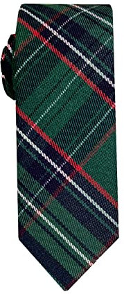 Remo Sartori - Schmale Krawatte aus Schottenkaro-Wolle, hergestellt in Italien, für Herren, grün, Einheitsgröße