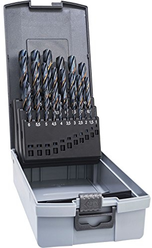 ALPEN Spiralbohrer Set Sprint Master (ø 1-13 mm, HSS Spiralbohrer kurz, DIN 338 RN, Bohrer für Stahl legiert + unlegiert) 812321100