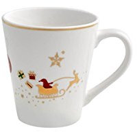 Brandani 53012 Alleluia tazza in porcellana, set 2 pezzi, multicolore
