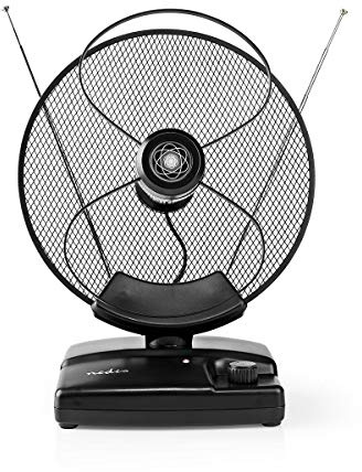 Nedis - Antenna HDTV - Guadagno 30-36 dB - FM/VHF/UHF - Portata 0-25 km - per interni