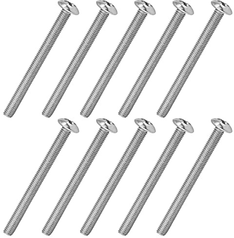 MroMax M3 x 40 mm Maschinenschrauben, Kreuzschlitz, Rundkopfschraube, 304 Edelstahl, Befestigungsschrauben, 30 Stück
