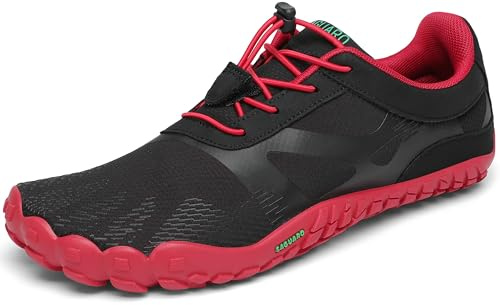 SAGUARO Scarpe Barefoot Minimaliste Uomo Donna Traspiranti Scarpe da Scogli Comode Leggere Scarpette Multisport per Trekking Trail Running Sport Acquatici Palestra, Rosso Rubino 37 EU