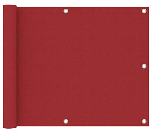 Festnight Balkon-Sichtschutz Balkonabdeckung Sichtschutz für Maschendrahtzaun Balkonbespannung Sichtschutz Sichtschutzplane Balkonverkleidung Blickdichte Rot 75x300 cm Oxford-Gewebe