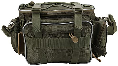 Alomejor Angeltasche Multifunktions-Angelausrüstungstasche Angelschulter-Taillenpackung Multi-Taschen Köderködertasche