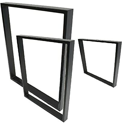 QLS Handels Tischgestell Tischbein Tischfüße Tischkufe Industriedesign 1 Stck Profil 40x20 mm (60 x 72 cm #E07156)