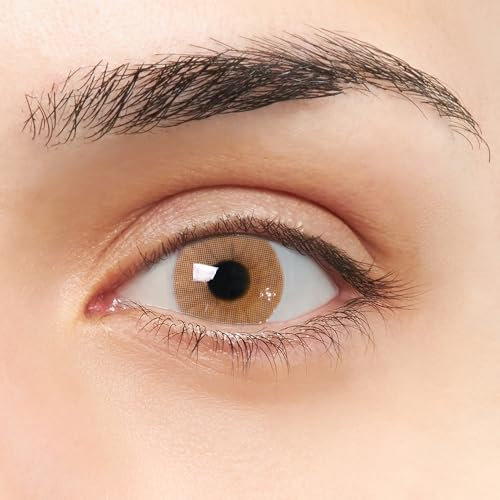 Lentillas de Contacto Color Verde con Marrón Duración 1 Año + Kit de Accesorios Color Gema VIP (2 Piezas) Sin Aro de Definición