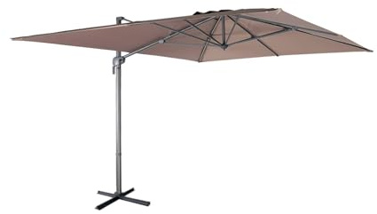 sweeek Ombrellone rettangolare decentrato, 3x4m Talpa - 284x376x255 cm