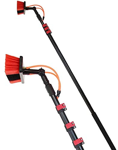 STIDE 3.6M-10.8M Photovoltaik-Panel-Reinigungswerkzeug,Ausziehbarer Dachreinigungswerkzeuge,Fensterglad-Photovoltaik-Panel-Reinigung,Ausziehbarer Reiniger Für LKW-Waschen,9m/30FT