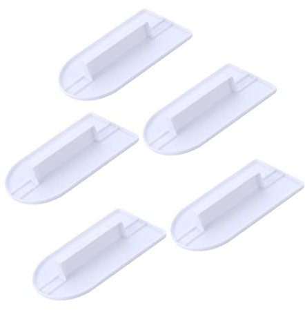 COHEALI 5pcs Cake Smoother Set Surface and Corner Smoother Fondant Plastic Cake Decorating Tools for Marzipan Sugar Paste White