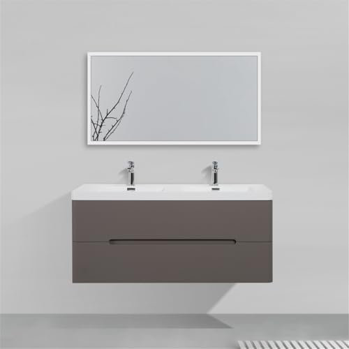 Generic Mueble De Baño con Lavabo Doble Moderno y Sencillo 120x48x50cm para Baño