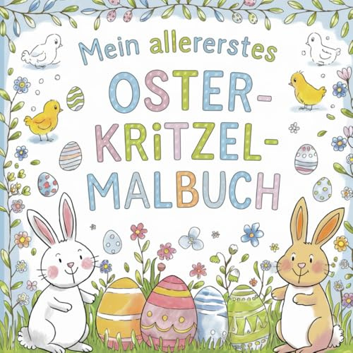 Mein allererstes Oster-Kritzel-Malbuch: 50 einfache und süße Motive zum Kritzeln und Ausprobieren für Kleinkinder ab 1 Jahr