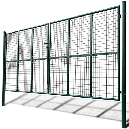 Verderoom Cancello in Rete per Giardino 415 x 250 cm / 400 x 200 cm,Cancello Giardino Esterno,Cancello Esterno,Cancelletto Giardino,Cancelletto Pedonale,Cancelli in Ferro