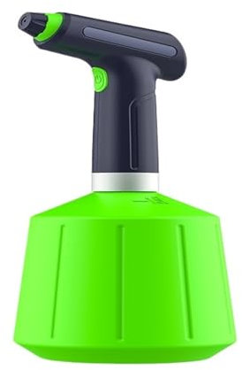 Botella pulverizadora eléctrica for plantas, regadera automática, pulverizador de agua ajustable, dispositivos de riego de plástico for jardín, limpieza del hogar Para jardín y césped(1.5L Green)