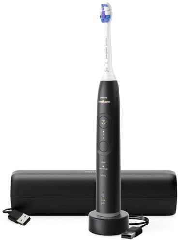 Philips Sonicare 6500 HX7411/02 Electric Toothbrush, 62000 movements/min, 3 modes, 3 intensities, Smartphone app, Pressure alert, BrushSync reminder, 1 head, Black
