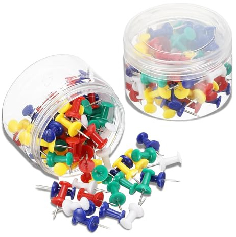 Reißnägel, 200 Stück Haltbare Reißnägel/Pinnadeln/Reißzwecken für Haushalt, Büro, Schule, Uni