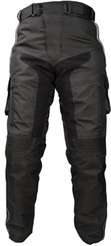 WinNet Pantalone Tecnico da Moto da Donna in Cordura con Protezioni Omologate