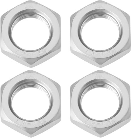 ECSiNG 4 Stück M18x1,5 Sechskantmuttern aus Edelstahl 304 mit Feingewinde 27x9 Mm für Auto Spielzeug Und Möbel