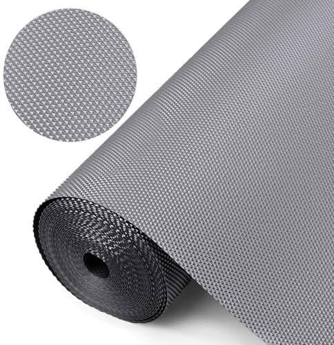 Tapis de tiroir 45 cm x 600 cm - Antidérapant - Tapis de tiroir - Film d'armoire - Papier d'armoire - Lavable - Non adhésif - Pour armoires de cuisine