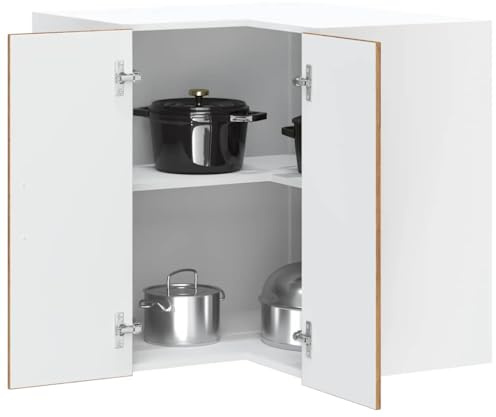 Teenpull Lucca Küchen-Eckhängeschrank Altholz-Optik, Holzwerkstoff, 57x57x60cm, robuster Stauraumschrank für Küche und Esszimmer, vielseitiger Vorratsschrank