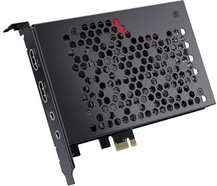 RASTKY Pro Gaming 4K30 PCIe -Karte mit Streaming mit Geringer Latenz, I/O, OBS-kompatibel, für Gaming-Content-Ersteller
