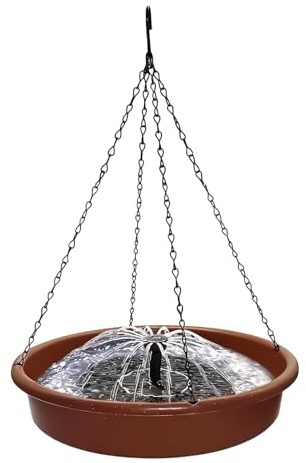 Vasca per uccelli da esterno, 30 cm, ad energia solare, bacinella rotonda resistente, regolabile, resistente alle intemperie, per giardino, cortile, cortile, paesaggistica, per voliera, fringuelli
