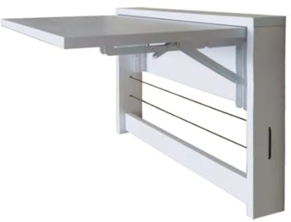 TRGCJGH Tavolo da Muro Pieghevole Multifunzione Tavoli da Lavoro Pieghevole Scrivania con ripiani, Tavolino da caffè(White,63 X 41.5cm/24.8 x 16.3in)