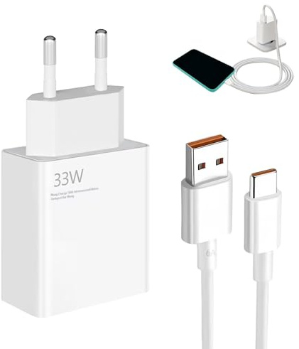agtnayk Chargeur Rapide 33 W, avec câble USB-C de 2 mètres, idéal pour Les Voyages et Le Bureau, Adaptateur de Charge sécurisé pour Divers appareils