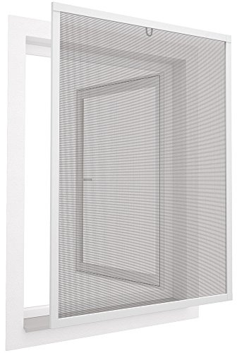 easy life Pollenschutz Alu Fenster ALLERGICpro 100 x 120 cm in Weiß Insektenschutz Fenster easyLINE Pollenschutzgitter und Fliegengitter