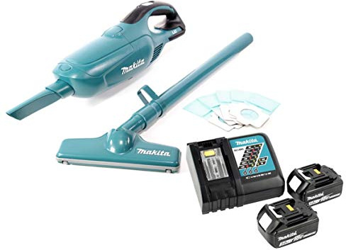 Makita DCL 182 RF Akku Staubsauger 18 V + 2x Akku 3,0 Ah + Ladegerät