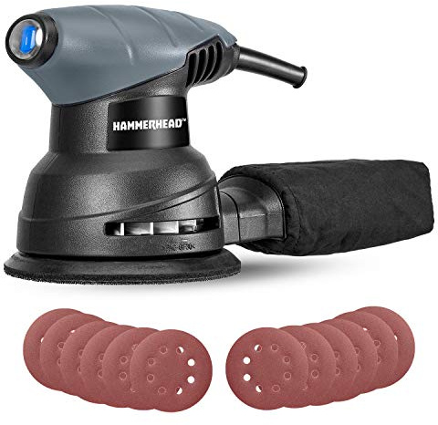 Hammerhead 2.0-Amp 5-Inch Random Orbit Sander with 12pcs Sanding Paper – HAOS020
