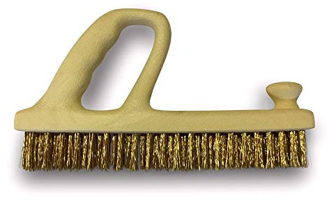 Kibros Lot 10 brosses rabot acier souple laitonné prise en main ergonomique | Garnissage acier souple laitonné, poignée ergonomique, décapage brossage nettoyage grandes surfaces.