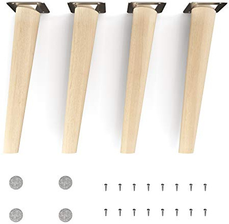 sossai Möbelben i naturligt bokträ CLIF ROUND HMF2 25 cm hög runda sned design för vitrinskåp bord skåp