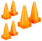 Relaxdays 32 x Pylonen, Fußball, Hundetraining, Pferdesport, Markierungskegel 23 cm, Verkehrshütchen Kinder, Leitkegel, orange