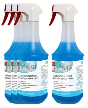 Hygiene King | Desinfektionsreiniger | gebrauchsfertig | 4x1 L Sprühflasche