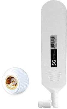 Vecys 4G LTE Antenna SMA Male Connector 15dBi 4G/5G High Gain Omni Directional Glue Stick Antenna 600-6000Mhz(White,1 Pcs)