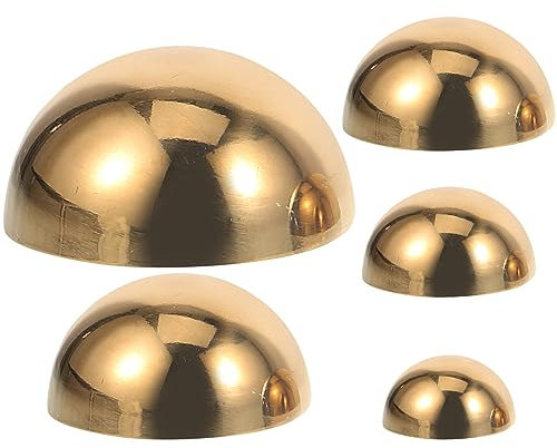 Angoily 5stücke Edelstahl Halbkugel Deko-Kugeln Polierte Gartenkugeln Reflektierende Metallkugeln Für Outdoor-Dekoration Für Teich Garten ø