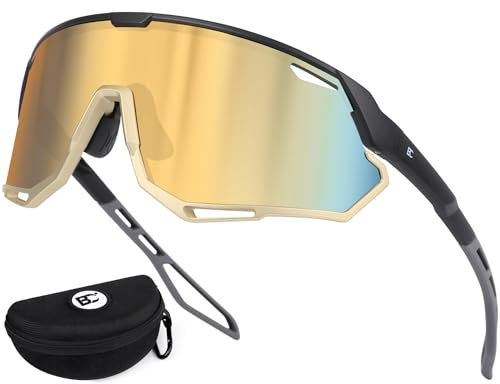 BIRCEN Mens Sports Baseball Sunglasses: TR90 Lightweight Cycling Glasses Wrap Around Running Glasses for Outdoor MTB Bike