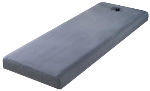 Massagebordsöverdrag, skönhetssängöverdrag, 80 x 190 cm massagestängskydd med ansiktshål, stickad bomullsmassagebordsskydd med elastisk passform, halkfri massagebäddskydd för spa