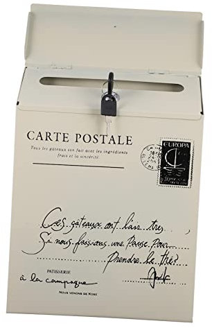 WATIIFUFU Boîte Aux Lettres Rétro Murale avec Serrure Boîte De Suggestion Verrouillable Fer pour Courrier Et Réclamations Style Champêtre Facile à Installer