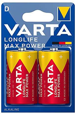 PILA LONG LIFE MAX POWER D - LR20 (BLISTER 2 pz.) Ø 34,2 x 61,5 mm. Goditi un'energia duratura e affidabile per i tuoi dispositivi. Ideale per apparecchi ad alto consumo.