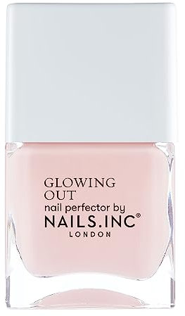 Nails Inc - GLOW WITH THE FLOW verschönernder Nagellack - Natürlicher Glow, Peach-Ton - Schimmerndes, spiegelndes Finish - Langanhaltend & Tierversuchsfrei - Perfekte Maniküre, French Manicure Effekt