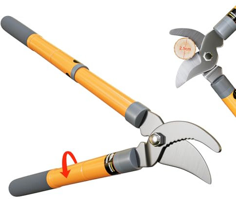 AIRAJ 42-61cm Telescopic Tree Loppers,Garden Loppers for Gardening Heavy Duty,with 3.5cm Cutting Capacity,Bypass Garden Shears Tool,More Power Telescopic Lopper,Chops Branches Ease