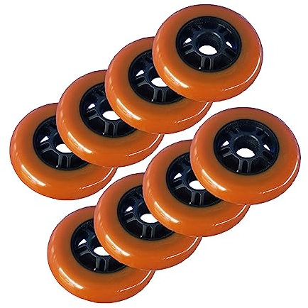 ANWEALTH Inline Skate Rollen Indoor/Outdoor Rollschuh Räder 85A 100 mm Inline Skate Rollen ohne Lager (8er Pack) Optionen verfügbar,Orange,100mm