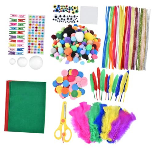 Lurrose Kunsthandwerksbedarf Bastelmaterial-Set für Jungen und Mädchen für Projekte Im Klassenzimmer oder Zu Hause