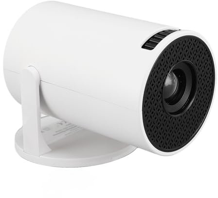 Lazmin112 Small Portable 1080P Projector, 8000LM, 270° Adjustable, Built-in Speaker, Wi-Fi, Bluetooth, USB, HDMI, White