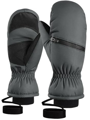 KJDKNC Winterhandschuhe Skifäustlinge Winddichte Handschuhe Herren Damen Warme Handschuhe Kaltes Wetter Handschuhe Zum Radfahren Laufen