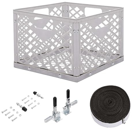 Kustimantu Mod de fumador escalonado, kit de mod de fumador,Kit de modificación de ahumadero escalonado de acero inoxidable para barbacoa - Herramienta de Mod de sello con cesta de carbón,