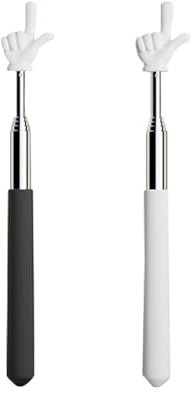 UCLEVER 2 Piezas Telescópica Profesores Puntero Extensible de Mano Dedo Palo Extensible de Mano para Profesores de Escuela Primaria y Jardín de Infancia